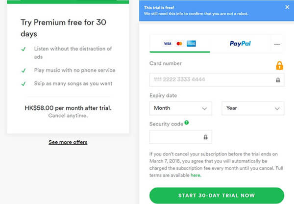1 month free trial Spotify Coupons & Promo code November 2020